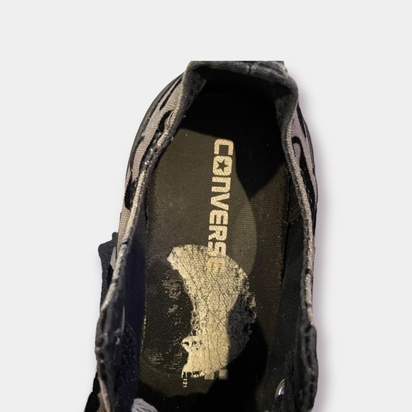 Converse All Star Low Tops Mustache Grey Black Men’s Size 5 Women’s Size 7 - Picture 10 of 11